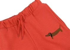Mini Rodini red dog sweatpants
